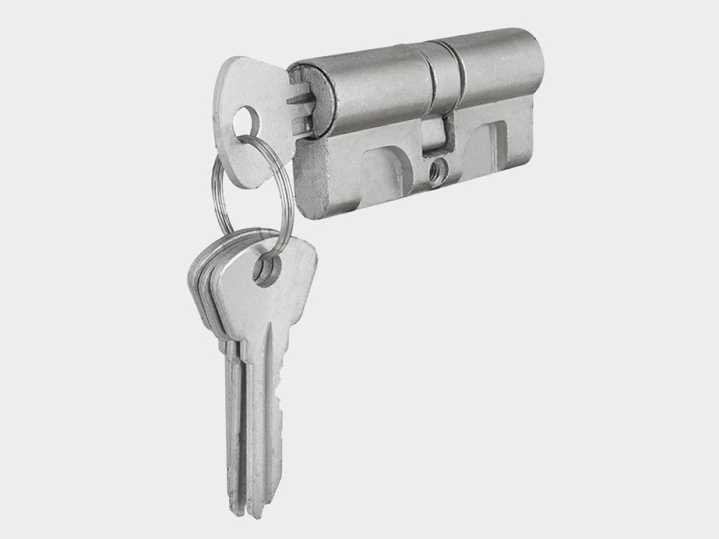 Цилиндровый механизм из алюминия «ключ-ключ» с 3 ключами в комплекте Курган